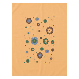 Retro Flowers Yellow Tablecloth Tafelkleed