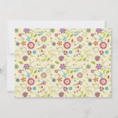 Retro Flowers ・ Yellow ・ Weddenschap Kaart (Achterkant)