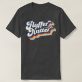 Retro FlufferNutter 1970s Onderdrukt ontwerp T-shirt (Design voorkant)