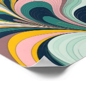 Retro Fluid Abstractionist Wave Poster (Hoek)
