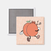 Retro Fluiten Peachy Butt Karakter Magnet (Voorkant / Achterkant)