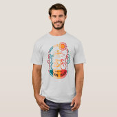 Retro Flume Trail Fietsroute T-shirt (Voorkant volledig)