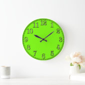 Retro Fluor Limoen-Green Time Piece Grote Klok (Huis)