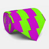 Retro Fluoro Limoen-Groen & Paarse Collectie Stropdas (Opgerold)