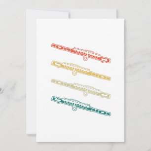 Retro Flute Instrument Gift Music Flute Kaart