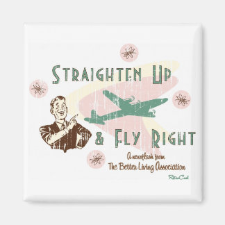 Retro 'Fly Right' Magneet