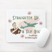 Retro 'Fly Right' Muismat (Met muis)
