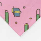 Retro Flying Clips grafisch patroon op elke kleur Fleece Deken (Hoek)