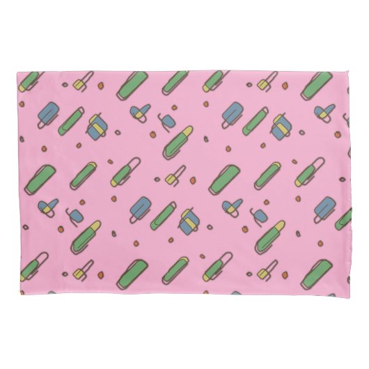 Retro Flying Clips Graphical Pattern on any Color Kussensloop (Voorkant)