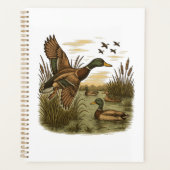 Retro-Flying-Mallard-Duck-Hunting Planner (Voorkant)