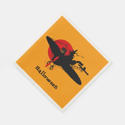 Retro Flying Witch Party servetten (Hoek)