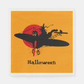 Retro Flying Witch Party servetten (Voorkant)