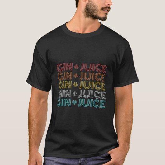 Retro Fo Shizzle Gin + Juice Shirt Gin en (Voorkant)