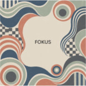 Retro Focus Vinyl-Sticker – 70er Geometrie Sticker (Voorkant)