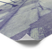 Retro Fog Covered South Haven Michigan Lighthouse Poster (Hoek)