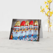 RETRO FOLIE BEDekte KERST CHOCOlATA KERSTKAARTEN Kaart (Gele Bloem)