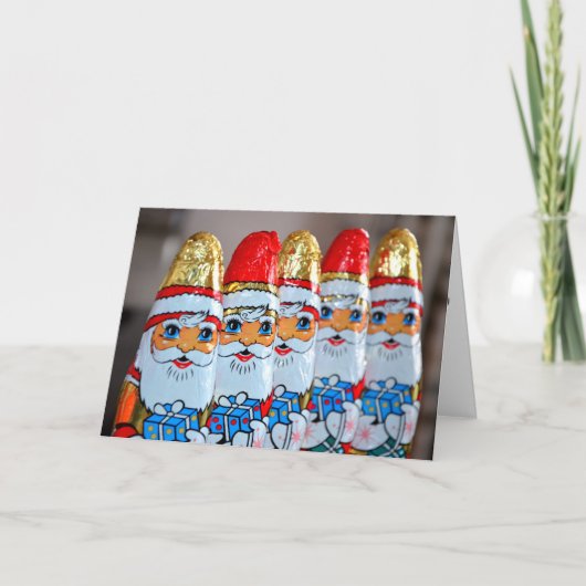 RETRO FOLIE BEDekte KERST CHOCOlATA KERSTKAARTEN Kaart (Voorkant)