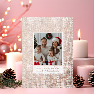 Retro Folie Kerst Kaart Sjabloon Foto's Textuur