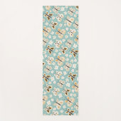 Retro Folk Art Butterflies Yogamat (Voorkant)