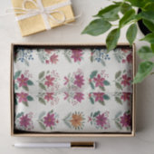 Retro Folk Bloem Kerstmis Tissuepapier (Geschenk)