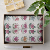 Retro Folk Floral Christmas Tissuepapier (Geschenk)