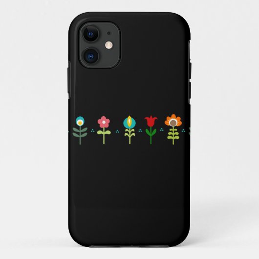 Retro-folkbloemen Case-Mate iPhone Case (Achterkant)