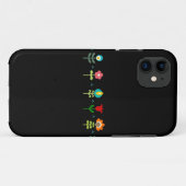  Retro-folkbloemen Case-Mate iPhone Case (Achterkant (horizontaal))