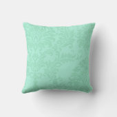 Retro Folksy Mint Damask Bruiloft Kussen (Achterkant)