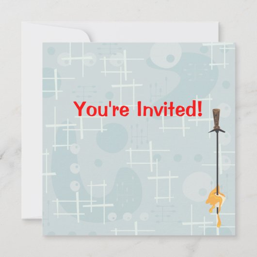 Retro Fondue Party-uitnodiging Kaart (Achterkant)