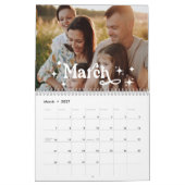 Retro Font Aangepaste gepersonaliseerde 2025 Famil Kalender (Mar 2027)