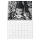 Retro Font Aangepaste gepersonaliseerde 2025 Famil Kalender (Jan 2027)