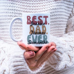 Retro Font Beste Papa Ooit Kinder Namen Vaderdag Koffiemok<br><div class="desc">Beste papa ooit tekst in chunky retro lettertype en kleuren,  met aanpasbare namen van kinder,  meer namen kunnen worden toegevoegd of verwijderd.</div>