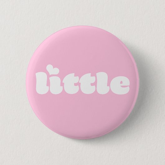 Retro Font Big Little Sorority Button (Voorkant)