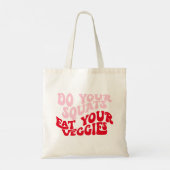 Retro Font Funny Motivatie Quote Gym Tote Bag (Achterkant)