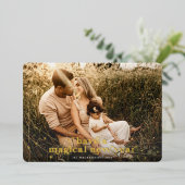 Retro Font+Stars hebben een magische nieuwjaarsfot Folie Feestdagenkaart (Staand Voorkant)