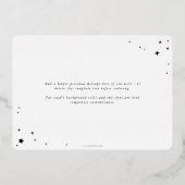 Retro Font+Stars hebben een magische nieuwjaarsfot Folie Feestdagenkaart (Achterkant)