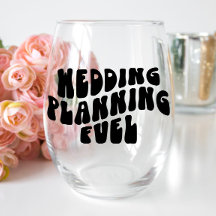 Retro Font Verloving Cadeaus Bruiloft Planning Fun