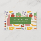 Retro Food Catering Visitekaartje (Voorkant)