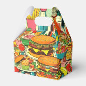 Retro Food Comic Illustratie Bedankdoosjes (Achterkant)
