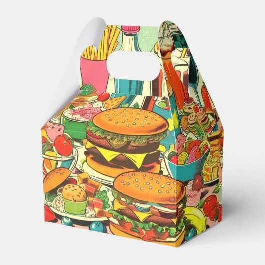 Retro Food Comic Illustratie Bedankdoosjes (Voorkant Zijde)