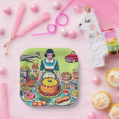 Retro Food Comics Papieren Bordje (Feest)