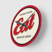 Retro Food Theme Kitchen Wall Decor Ronde Klok (Hoek)