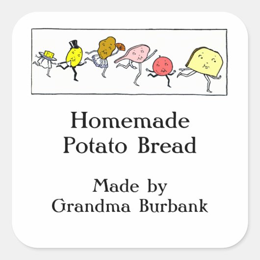 Retro Foods Custom Bakken of Inblikken Sticker (Voorkant)