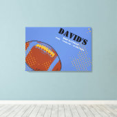 RETRO FOOTBALL Bar Bat Mitzvah Inloggen Board Canvas Afdruk (Insitu (Houten vloer))