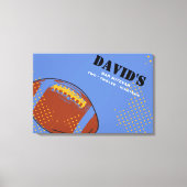 RETRO FOOTBALL Bar Bat Mitzvah Inloggen Board Canvas Afdruk (Voorkant)