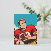 Retro Football Comics Briefkaart (Staand voorkant)