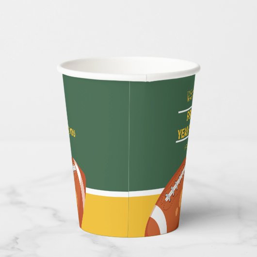 Retro Football eerste jaar down dank u Papieren Bekers (Rechts)