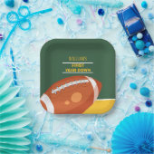 Retro Football Eerste Jaar Down Verjaardag Papieren Bordje (Feest)