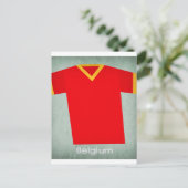 Retro Football Jersey België Briefkaart (Staand voorkant)