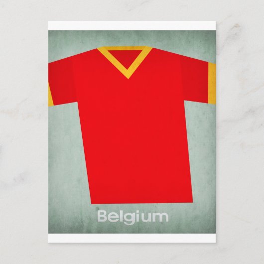 Retro Football Jersey België Briefkaart (Voorkant)
